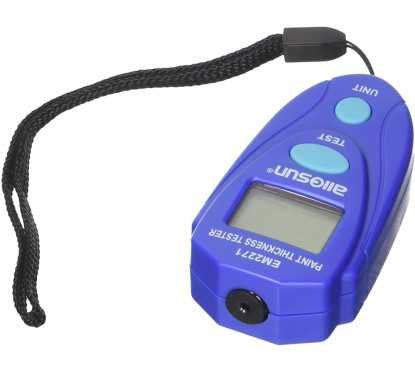 ALLOSUN-EM2271 Digital Painting Thickness Meter Mini LCD Car Coating Thickness Gauge, Blue