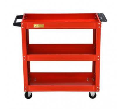 Mechanic tool cart with 3 shelves and Double Sided Pegboard JS-19A
