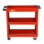 Mega Mechanic tool cart with 3 shelves and Double Sided Pegboard