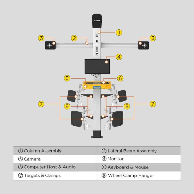 AUTOOL XC503 Export Mode Car 3D Wheel Alignment