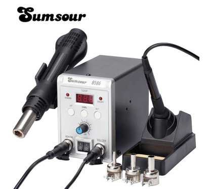 Sumsour 8586 750W 2-in-1 Digital ESD Hot Air Gun Soldering Station Repair Tool