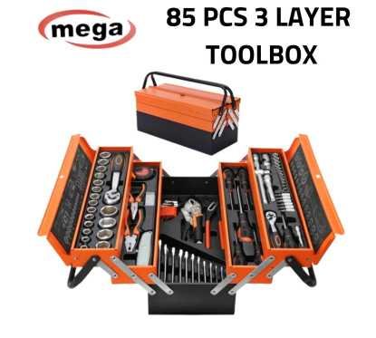 MEGA 85-Piece Tool Set with Metal Box