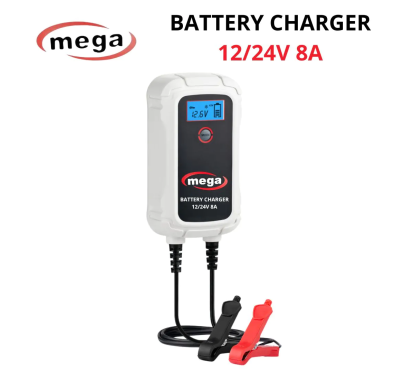 Battery Charger 12/24V 8A Mega