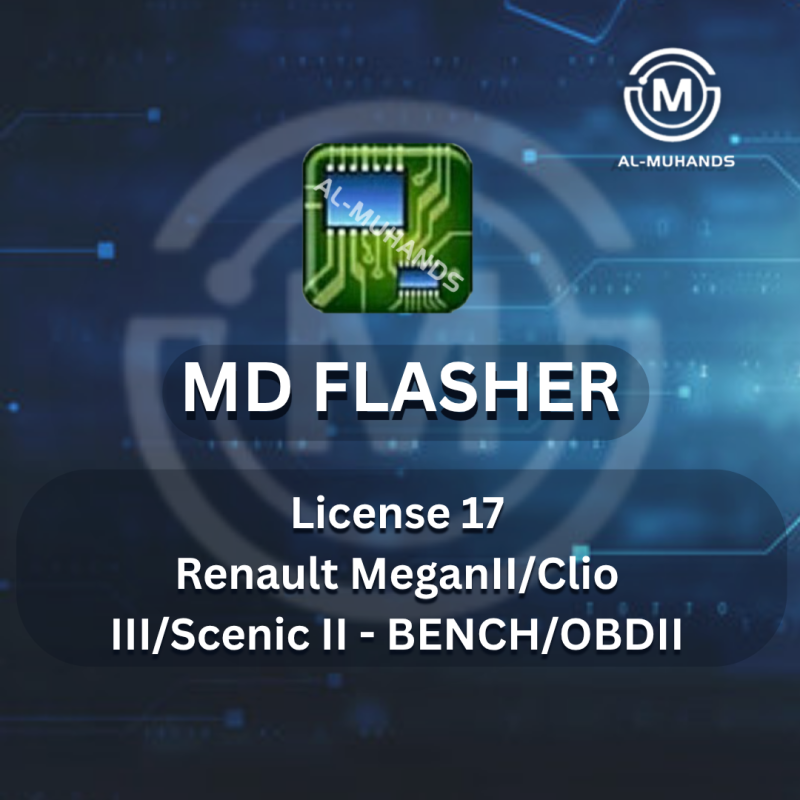 MD Flasher License 17 - Renault MeganII/Clio III/Scenic II DASH BENCH/OBDII