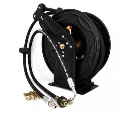 High Pressure Hose Reel 10m for Air & Water Heavy Duty Wall Mounted