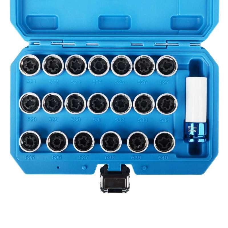 21pc BMW Locking Wheel Nut Remover Key Set ME13008C