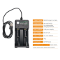 18650 Rechargeable Battery Charger, Dual Slot USB Lithium Battery