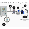 Tesla 7KW Single-Phase Portable Charger Installation