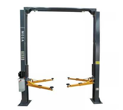 4 Ton 380V Two-Post Lift with Manual Lock – Grey