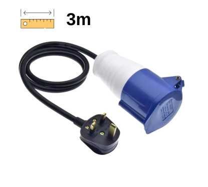 CEE Plug Adapter 3m – CEE Plug to Normal Socket