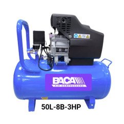 BACA 50L‑8B‑3HP – Portable 3HP Air Compressor (50‑Liter Tank)