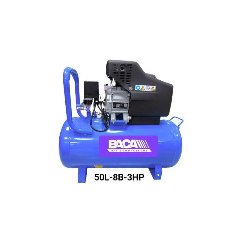 BACA 50L‑8B‑3HP – ضاغط هواء متنقل 3 حصان بخزان 50 لتر