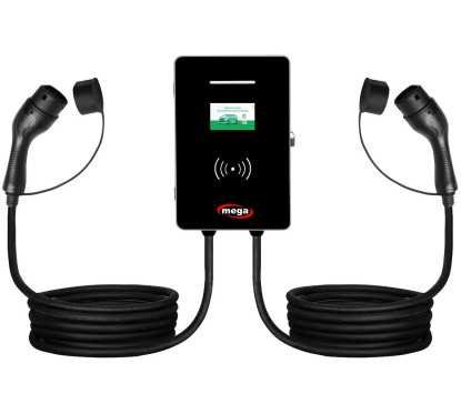 MEGA Dual Port EV Charger – شاحن كهربائي مزدوج المنافذ Type 2