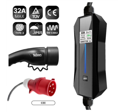 شاحن Teison المتنقل Type2 بقدرة 22 كيلوواط و32 أمبير