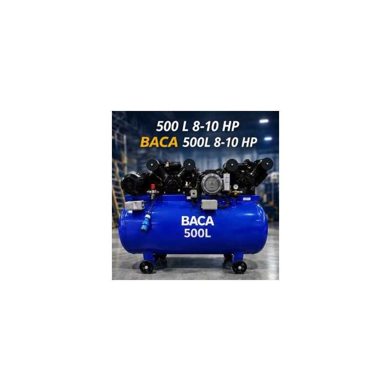 The BACA RA‑500L‑8B‑10HP Industrial Air Compressor – 500L Tank, Dual‑Head Pump