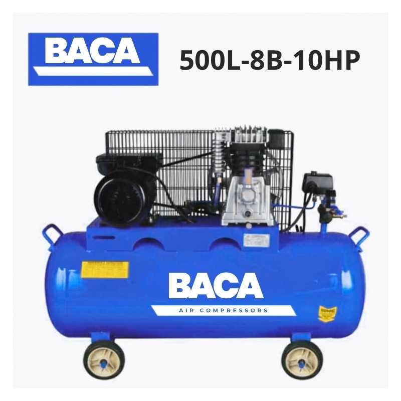 The BACA RA‑500L‑8B‑10HP Industrial Air Compressor – 500L Tank, Dual‑Head Pump