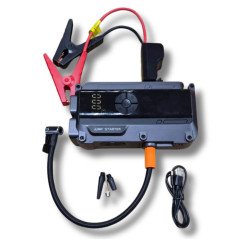 شاحن الطوارئ T‑Series Jump Starter متعدد الوظائف 12V مع منفاخ هواء وباور بنك 30000mAh