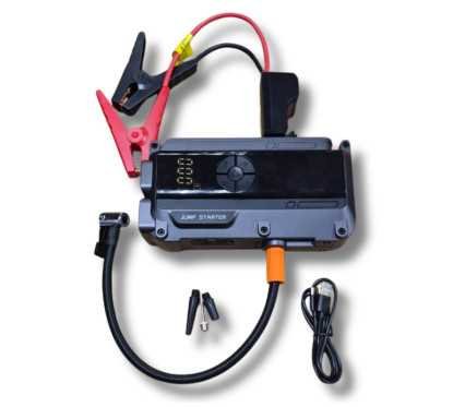 شاحن الطوارئ T‑Series Jump Starter متعدد الوظائف 12V مع منفاخ هواء وباور بنك 30000mAh