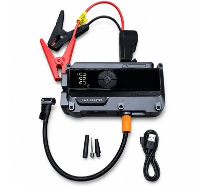 T‑Series Multi‑Function 12V Jump Starter & Air Pump – 30000mAh Power Bank