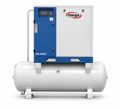 20HP Tank-Mounted PM-VSD Screw Air Compressor – MEGA ME-20PMT