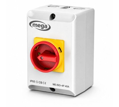 40A 4 Pole IP65 Isolator Switch – ME MEP3/L3