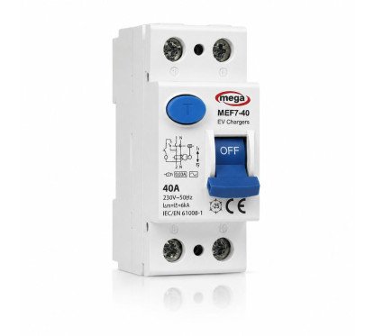 40A 2 Pole 30mA ELCB / RCCB – MEF7-40-2P