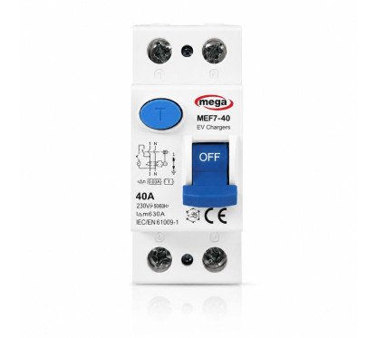 40A 2 Pole 30mA ELCB / RCCB – MEF7-40-2P