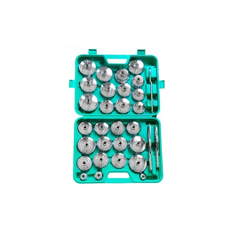 31 Pcs Oil Filter Socket Set – Oil Filter Cap Wrench Kit, 1/2" Drive Stainless Steel (27mm–101mm)