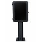 EV Charger Pedestal with Enclosure – Black Steel Charging Station Stand